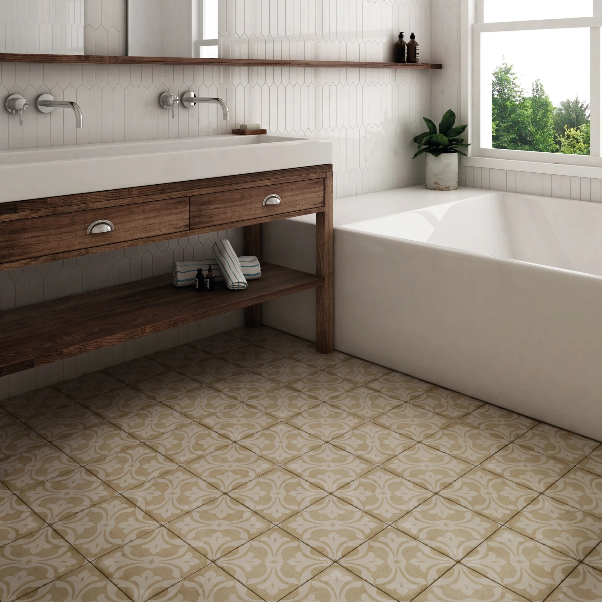 Equipe Art Nouveau La Rambla Biscuit - 20x20 cm