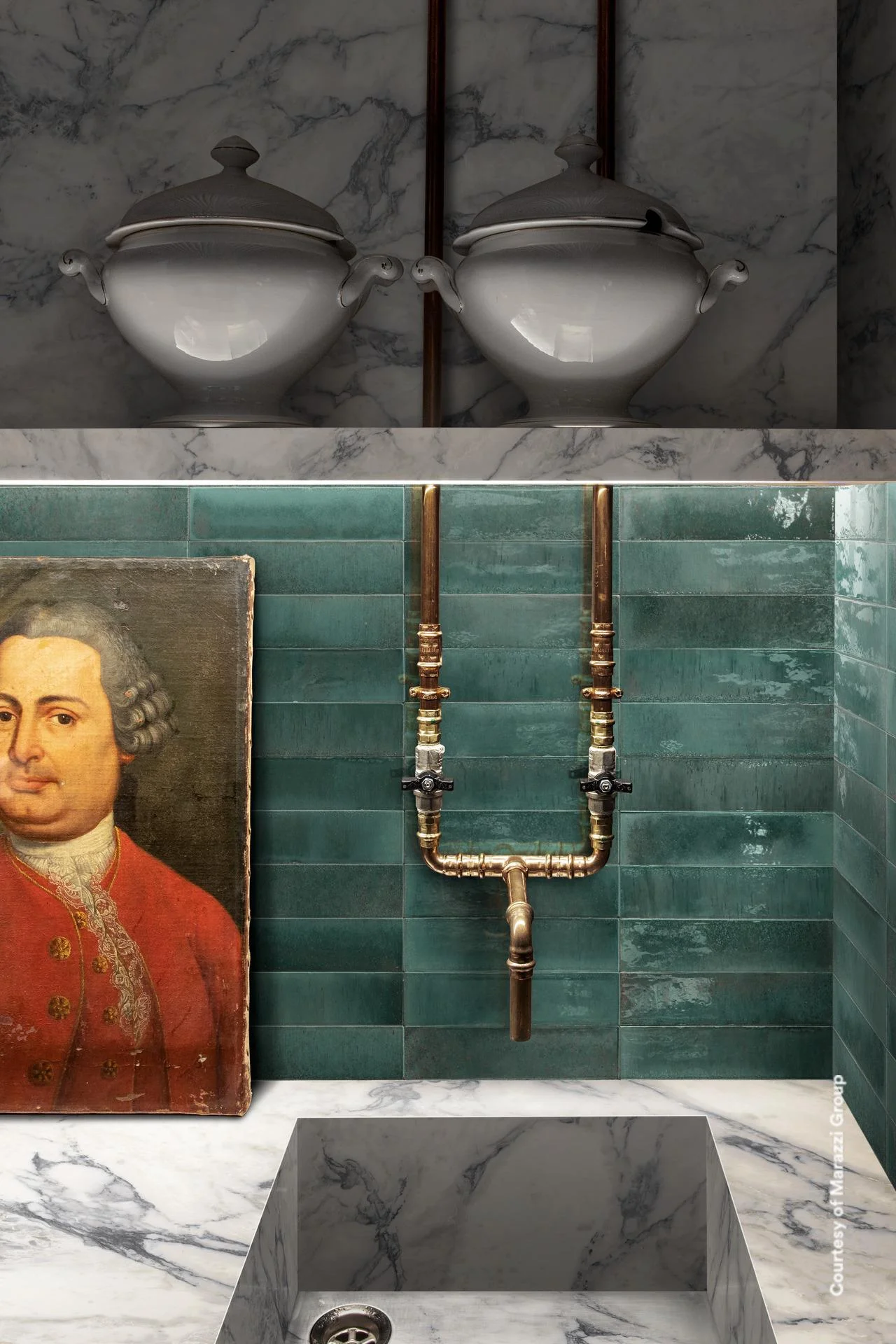 Marazzi Lume turquoise - 6x24 cm glänzend | 9,5 mm