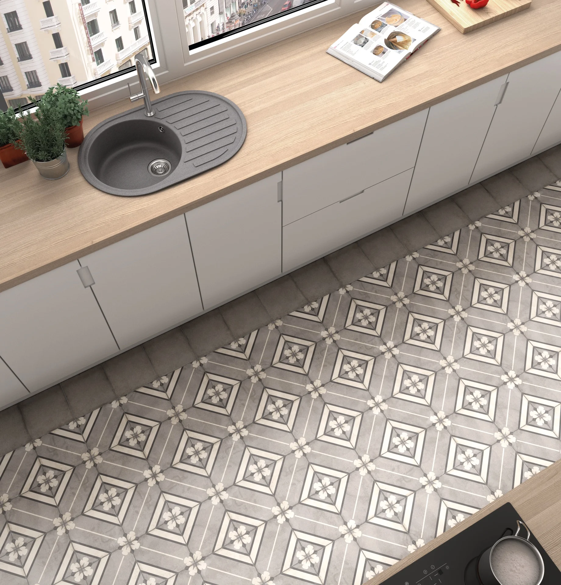 Equipe Art Nouveau Inspire Grey - 20x20 cm