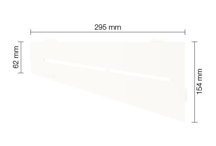 Schlüter Shelf Duschablage Pure Brillantweiß - 29,5x15,4 cm | Viereckig