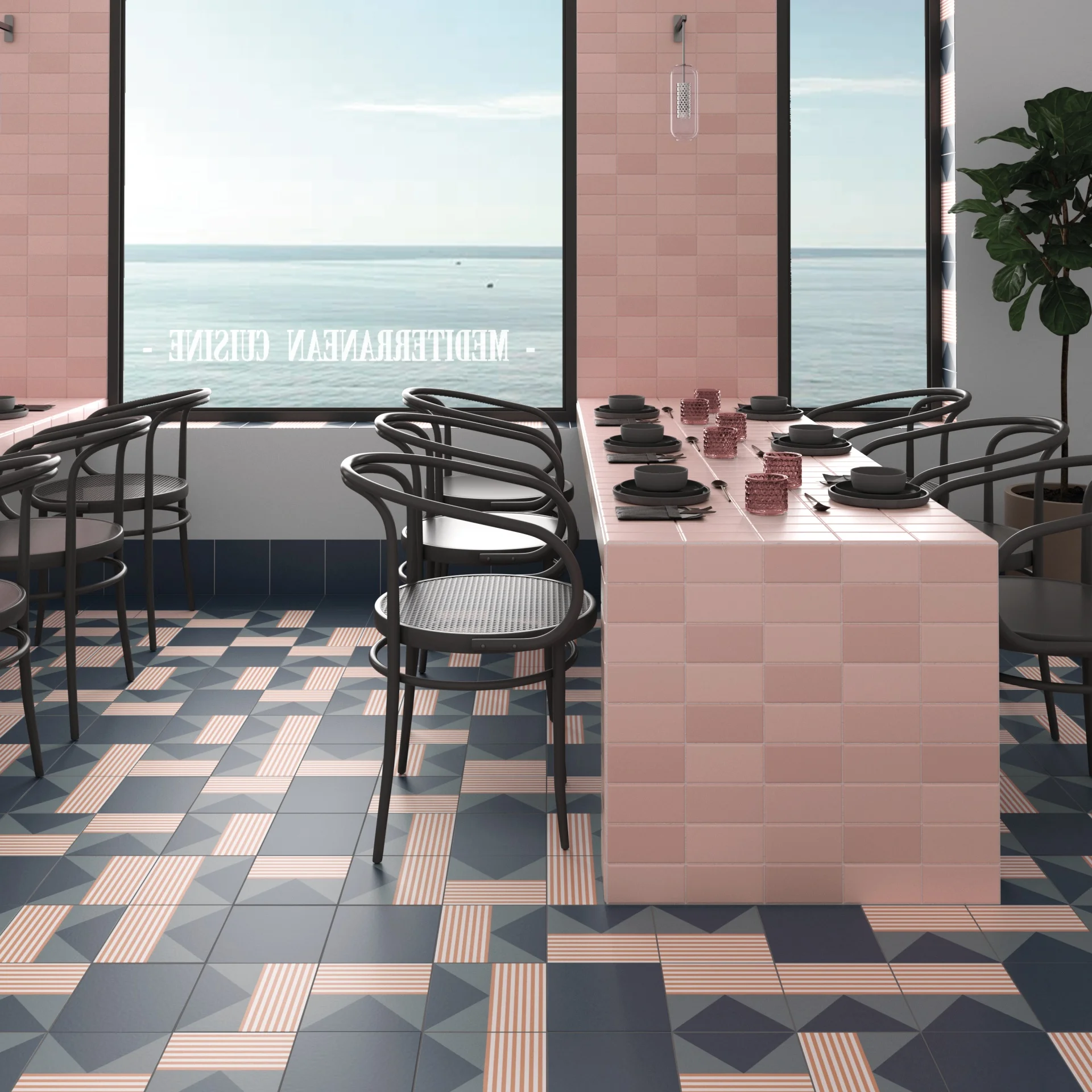 Equipe Bauhome Blau - 20x20 cm