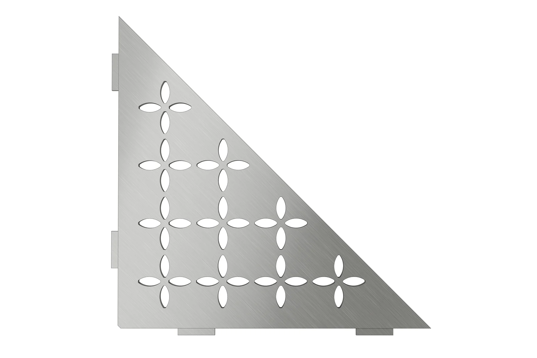 Schlüter Shelf E Floral Edelstahl gebürstet - 210x210 mm | Dreieckig