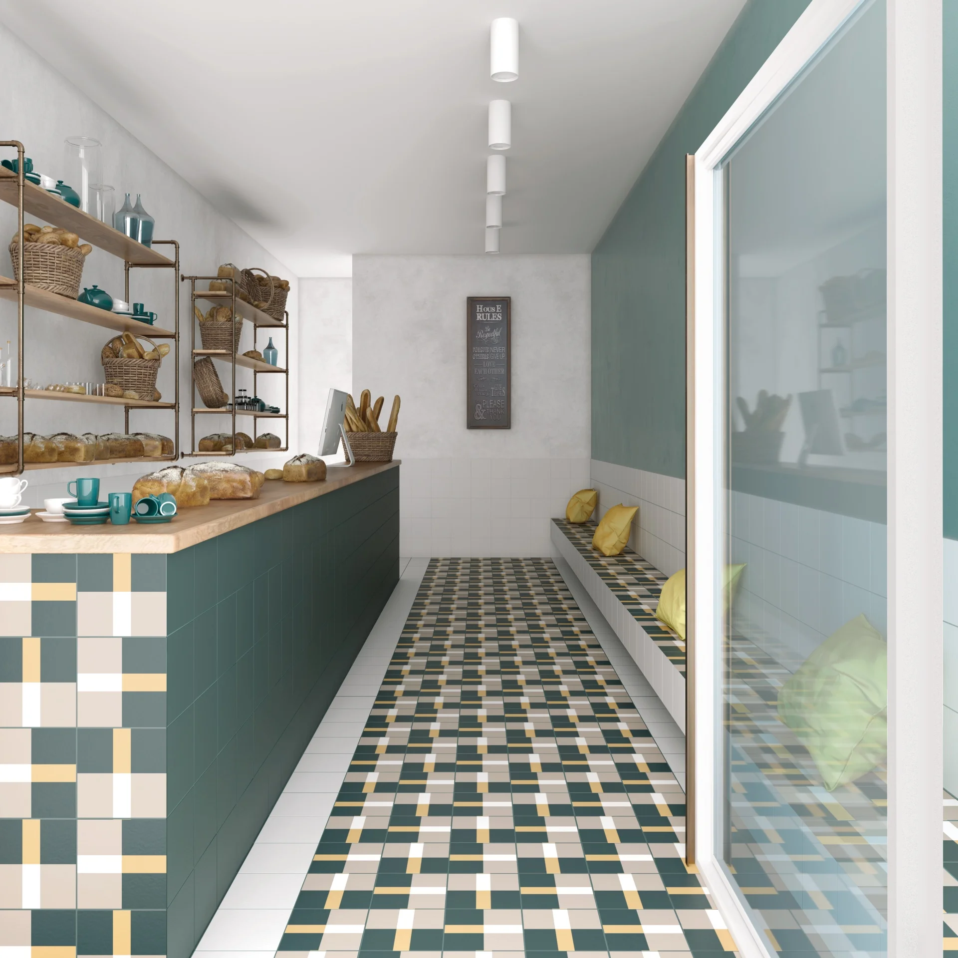 Equipe Bauhome Weiß - 20x20 cm