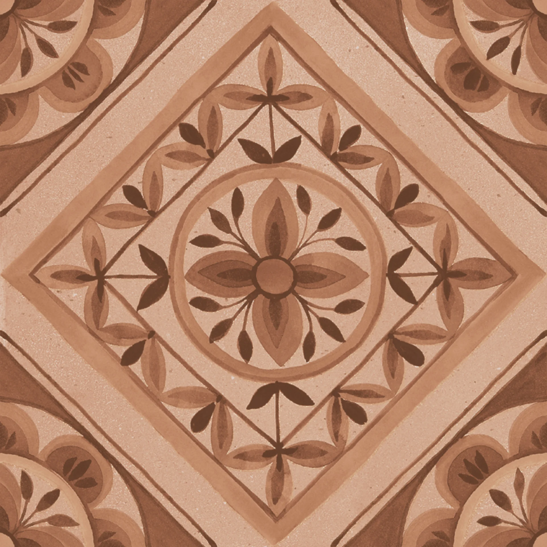 Marazzi ArtCraft Cotto Decoro Quadri Matt - 20x20 cm R9 | 10 mm