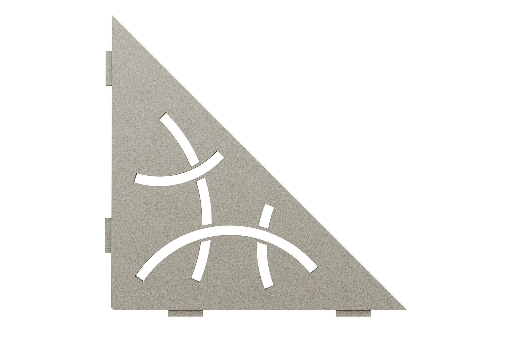 Schlüter Shelf E Curve steingrau - 210x210 mm | Dreieck