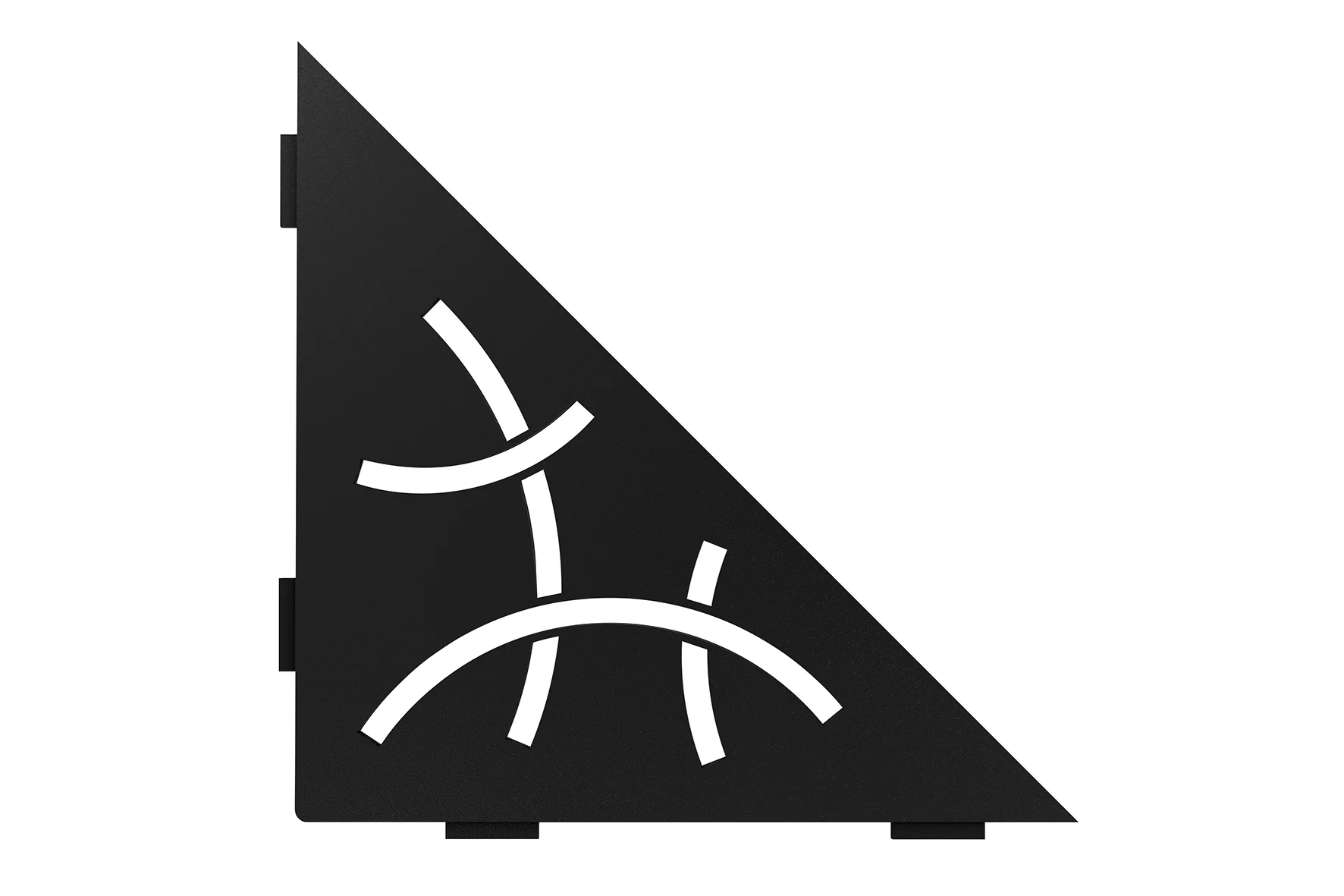 Schlüter Shelf E Curve Graphitschwarz matt - 210x210 mm | Dreieeckig