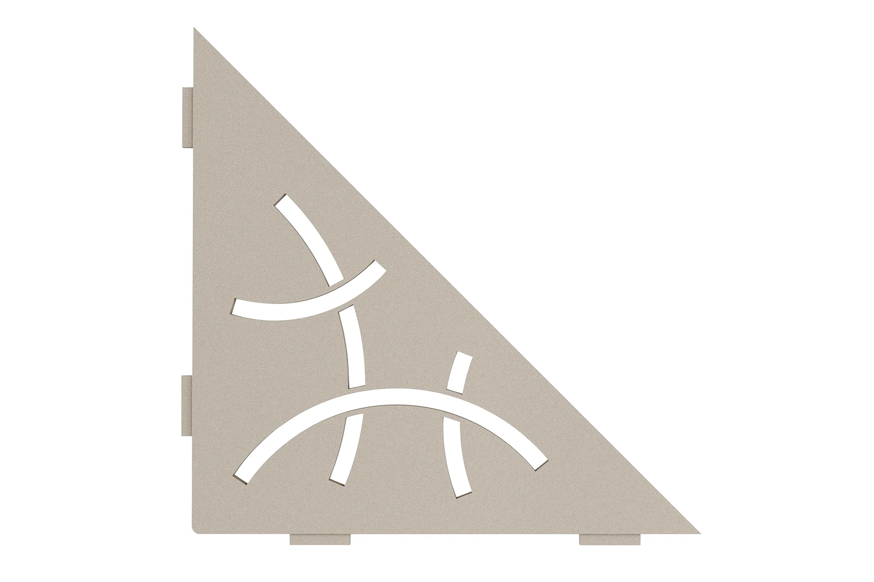 Schlüter Shelf E Curve creme - 210x210 mm | Dreieckig