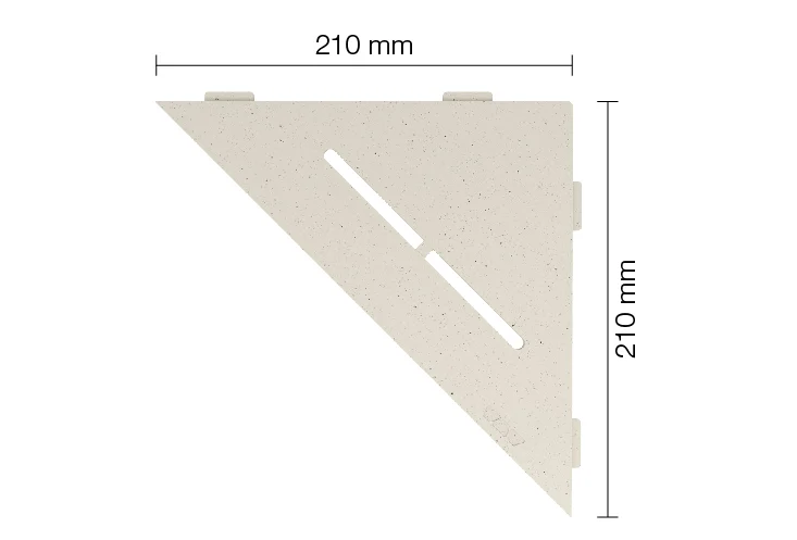 Schlüter Shelf Duschablage Pure Elfenbein - 21x21 cm | Dreieckig