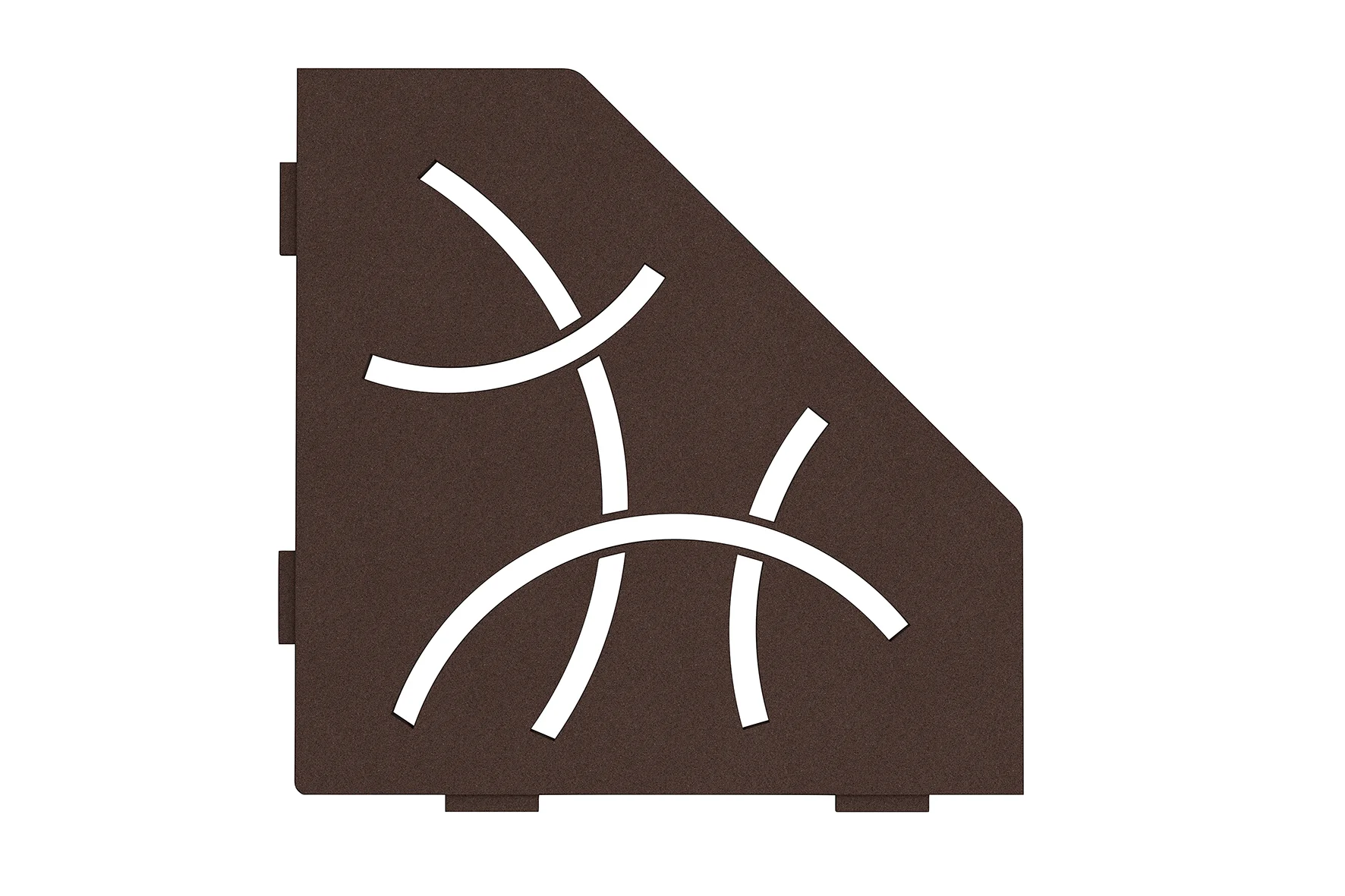 Schlüter Shelf E Curve Bronze - 195x195 mm | Fünfeckig