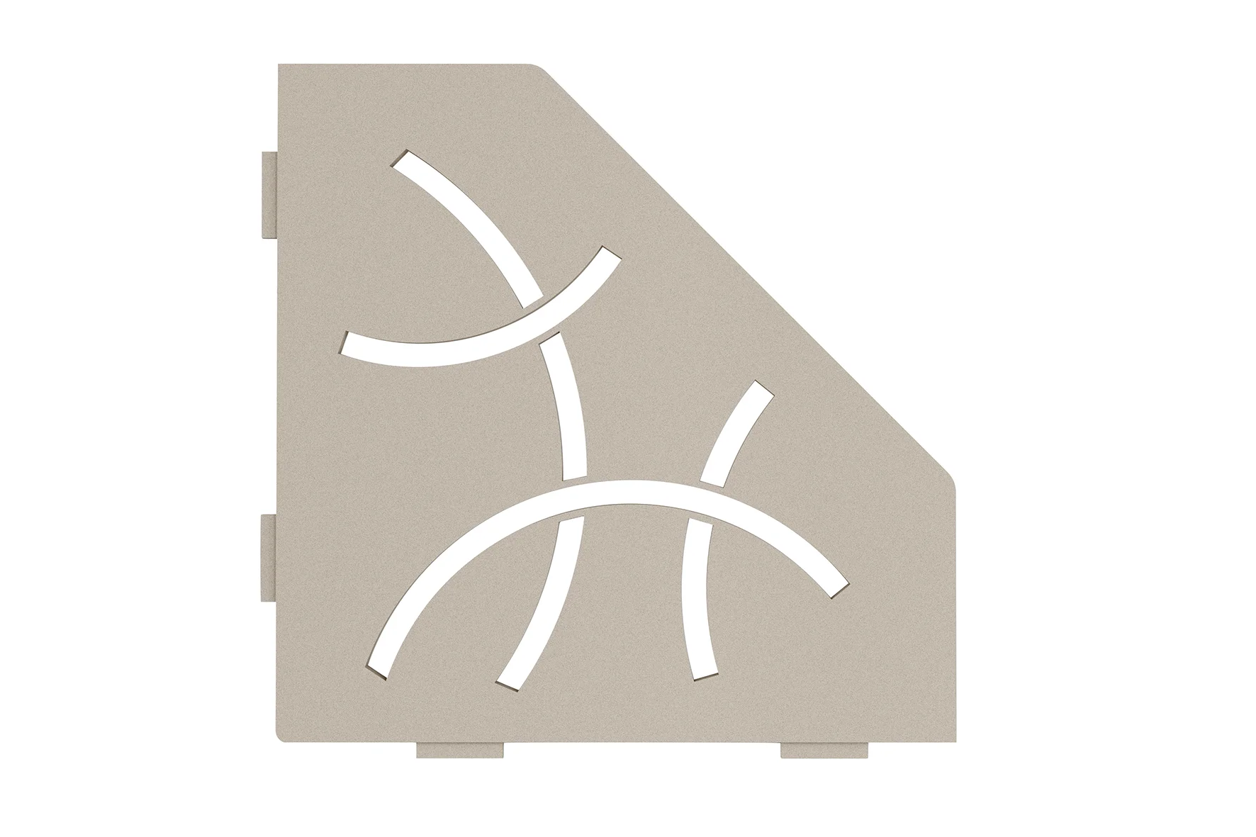 Schlüter Shelf E Curve Creme - 195x195 mm | Fünfeckig