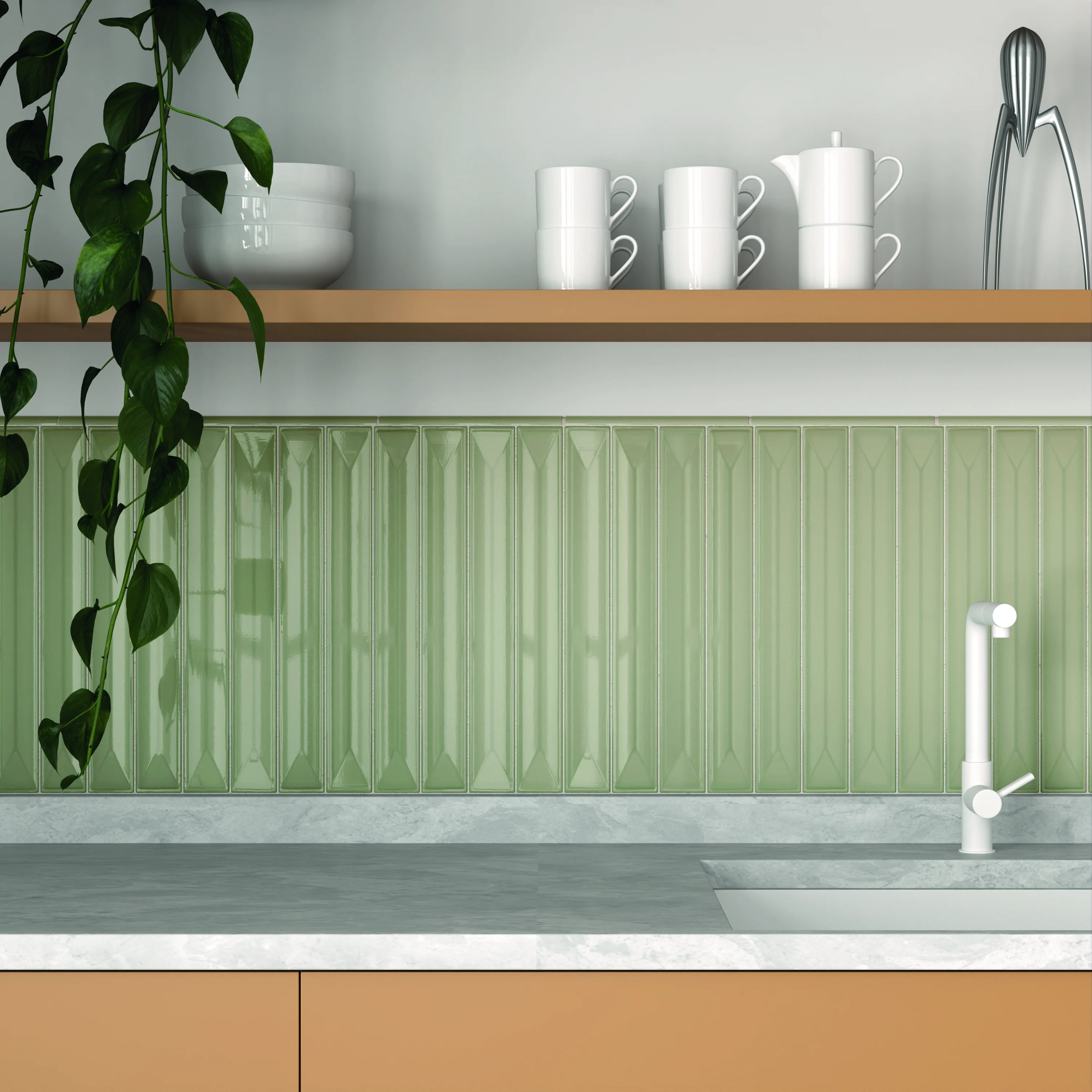 Equipe Vitral Olive - 5x40 cm glaenzend