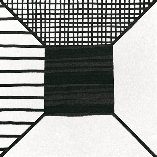 Equipe Caprice Deco Block B&W - 20x20 cm