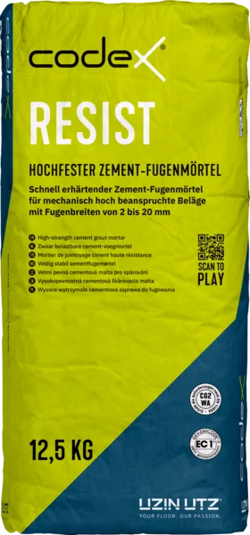 Codex Resist Hochfester Zement-Fugenmörtel zementgrau - 12,5 KG