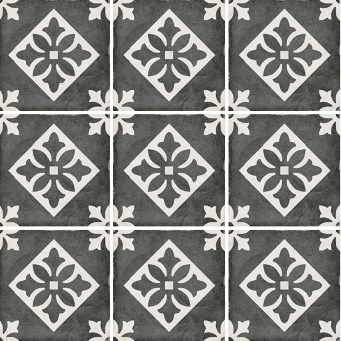 Equipe Art Nouveau Padua Black - 20x20 cm