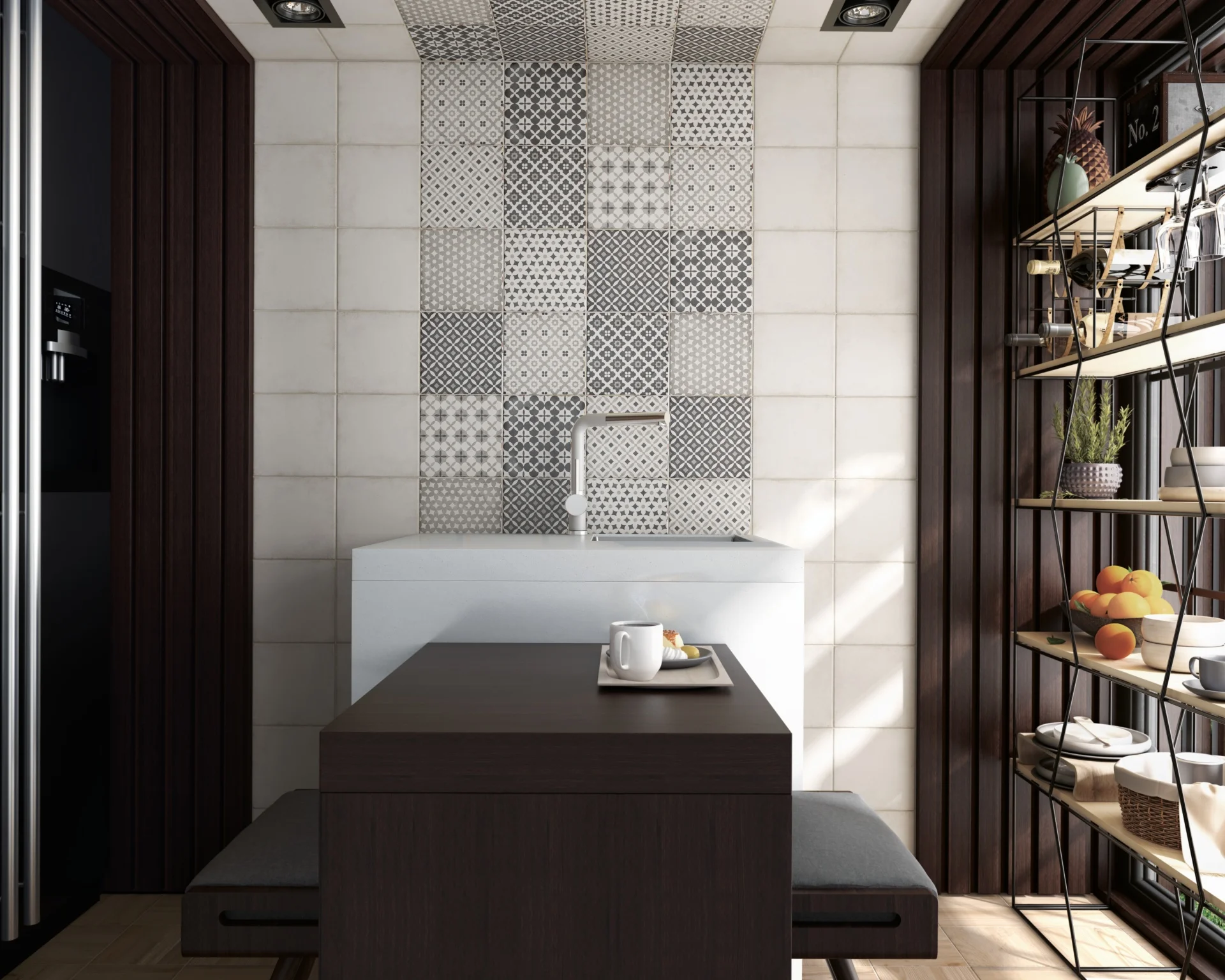 Equipe Art Nouveau Alameda Grey 20x20 cm